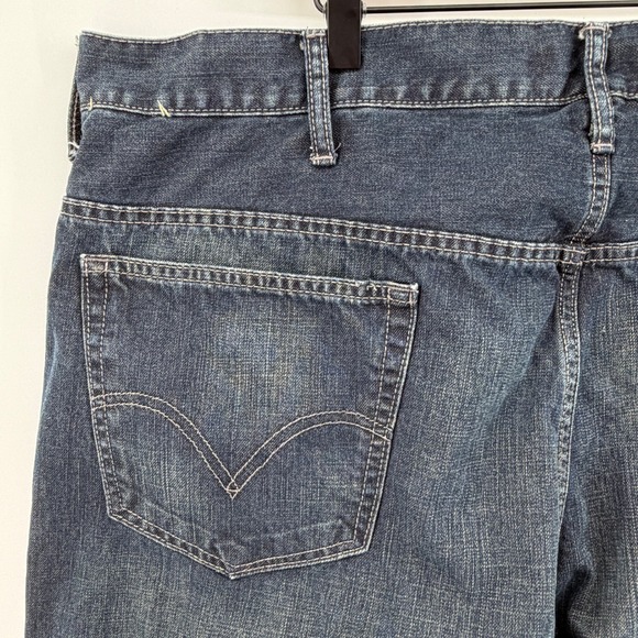 Levi Strauss 569 Loose Straight Dark Wash Denim Jeans Men's W44 L32 Red‎ Tag - Picture 10 of 12